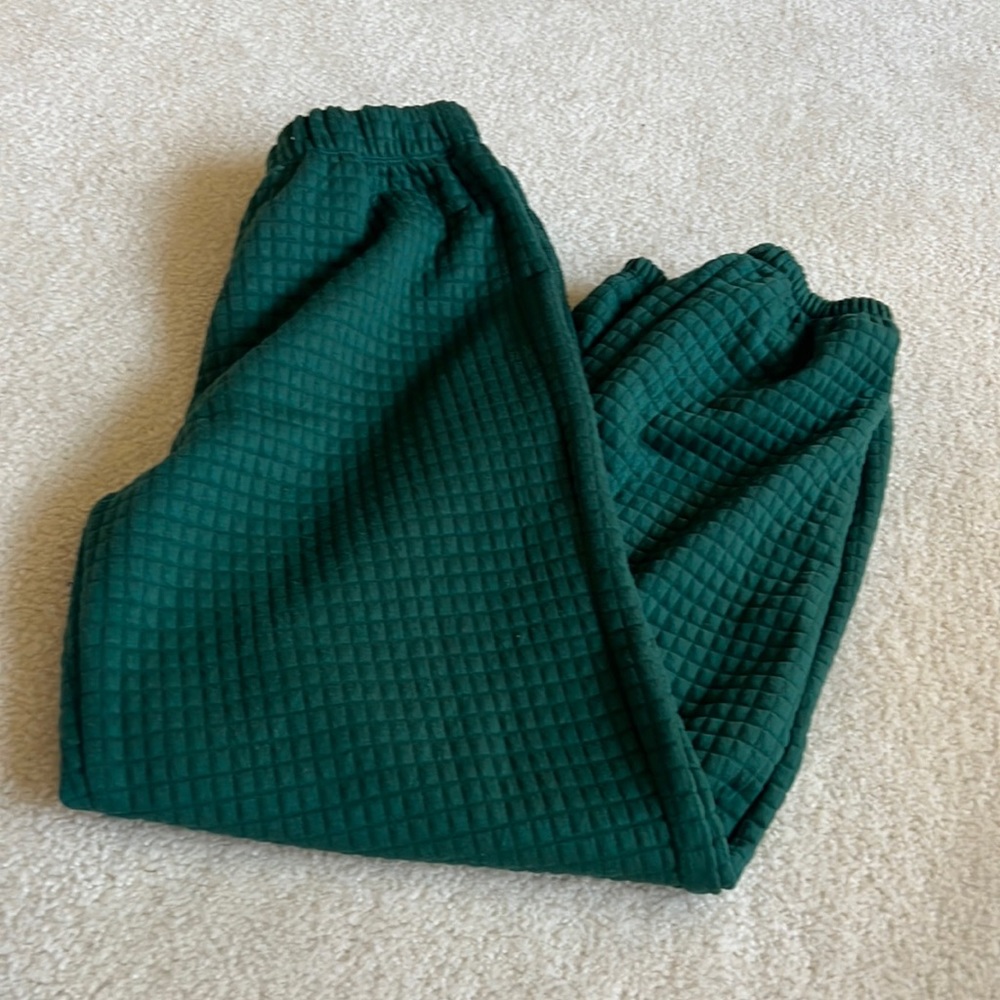 Green sweatpants